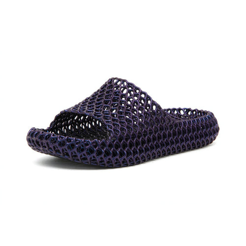 NOVA STRAP 3D printed slide in deep violet with electric blue lattice edges
